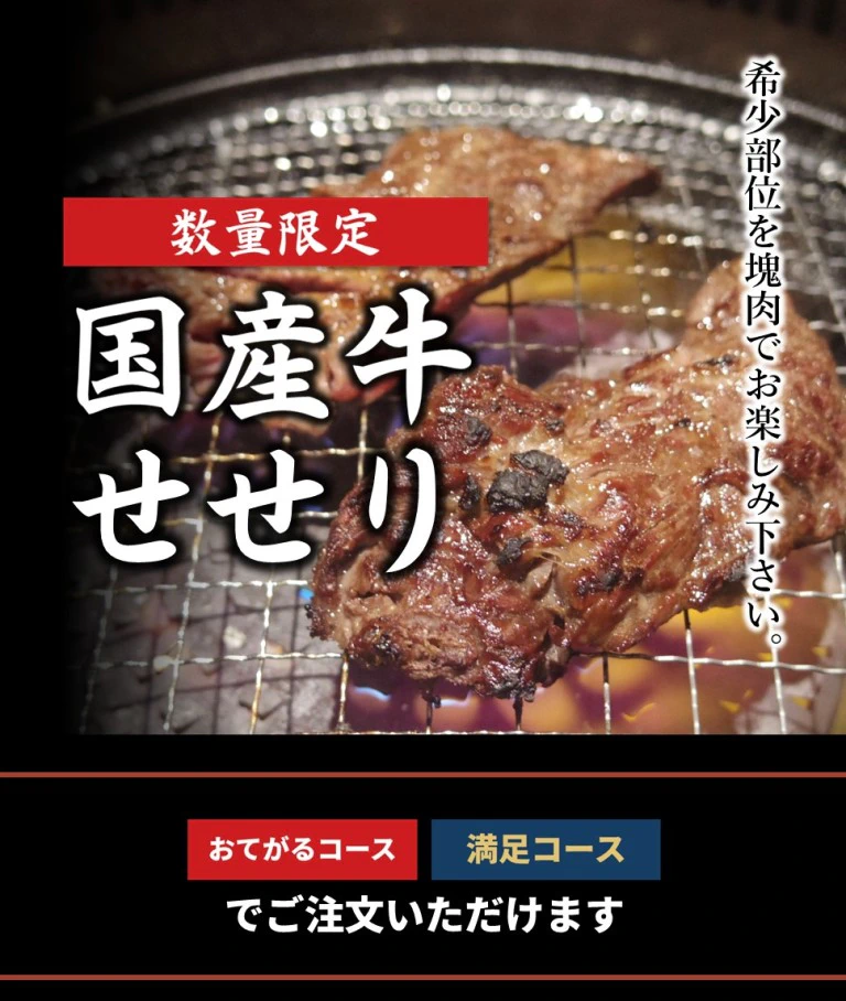 数量限定国産牛せせりフェア1/13(火)スタート！SP版